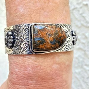 New Pietersite 925 Silver Cuff Bracelet.